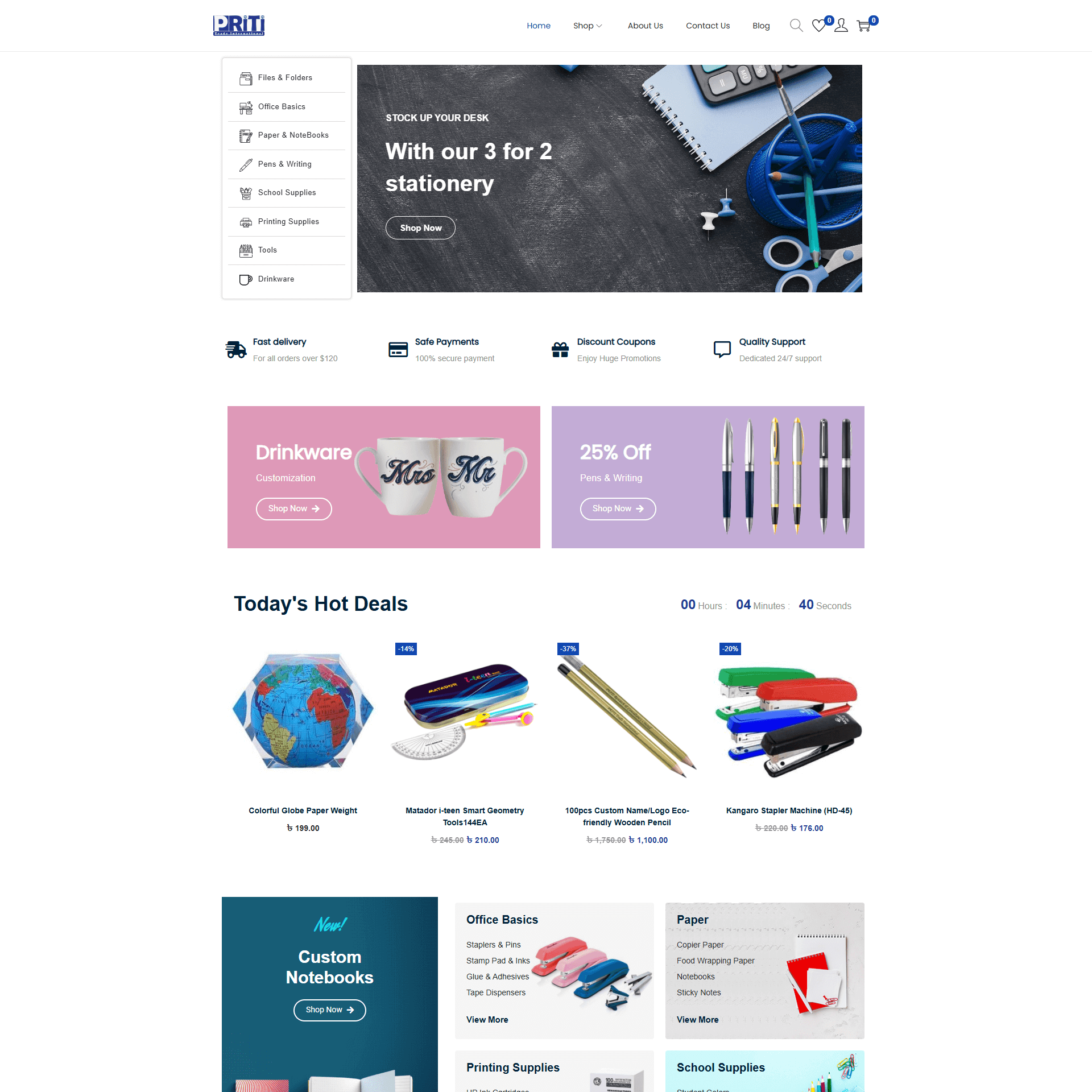 Stationary Shop (E-commerce Website)